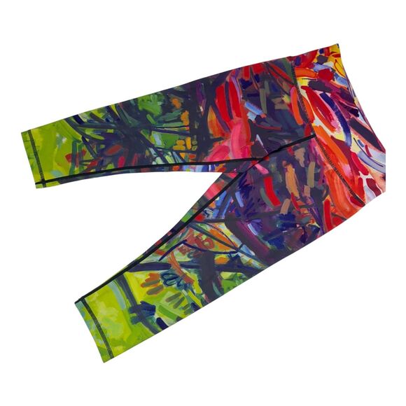 Just Live Activewear Race Time Cropskin Leggings Womens XSmall Fiery Maple Capri - Picture 9 of 9